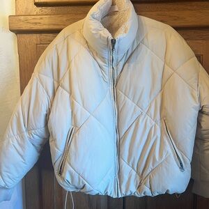 Women's Cream Quilted Jacket
